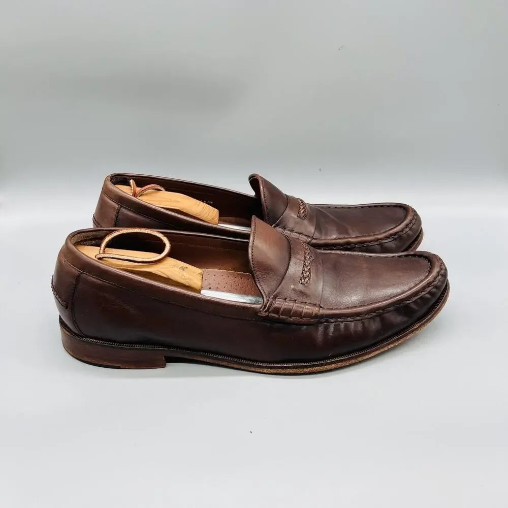Cole Haan Shoes Mens 13 Brown Leather Penny Loafers Slip On Dress Classic Casual